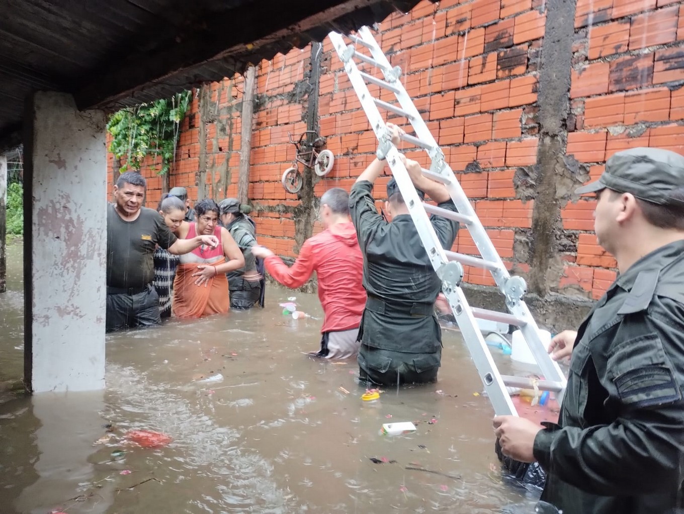 FOTO: Las impactantes imágenes del temporal en Corrientes. (Foto: Municipalidad Corrientes)