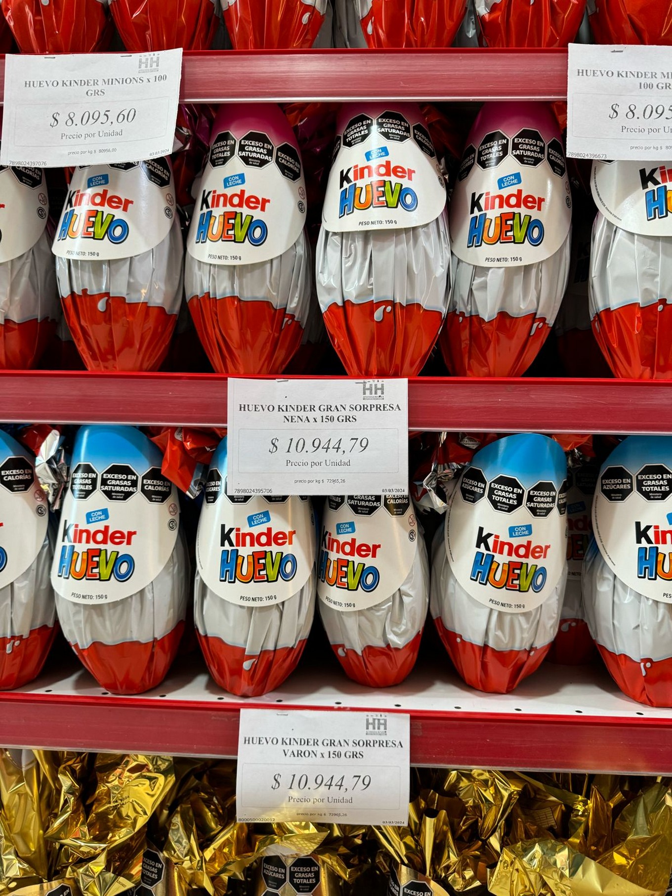 FOTO: Los huevos de Pascua subieron más de un 300% en un año