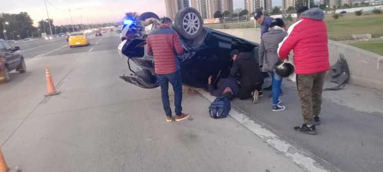 FOTO: Accidente de tránsito en la previa de Belgrano causó demoras en Circunvalación