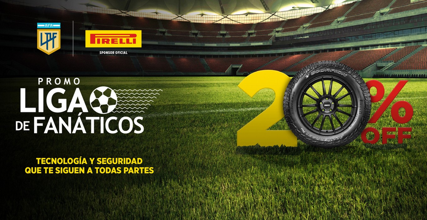 FOTO: Promo "Liga de Fanáticos": Pirelli ofrece un 20% Off