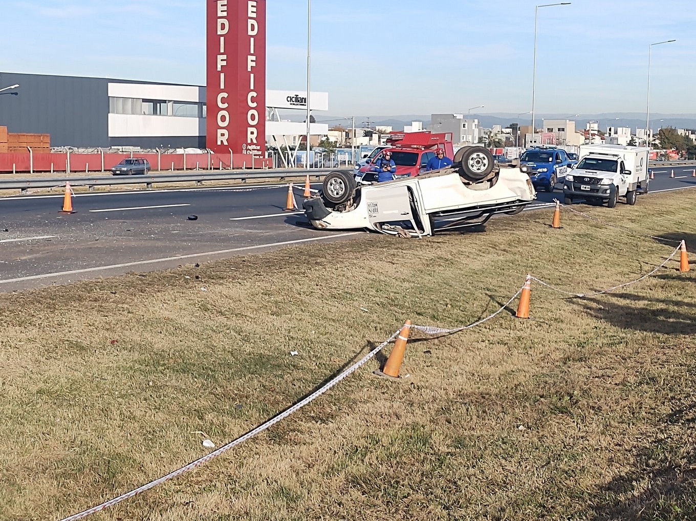 FOTO: Tragedia en avenida Circunvalación (Cadena 3 / Fernando Barrionuevo).