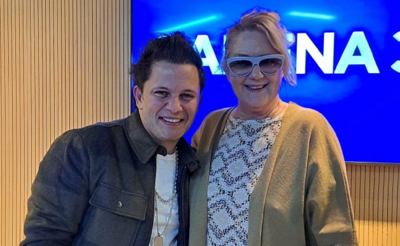 FOTO: Darío Lopilato y Verónica Llinás, en los estudios de Cadena 3.