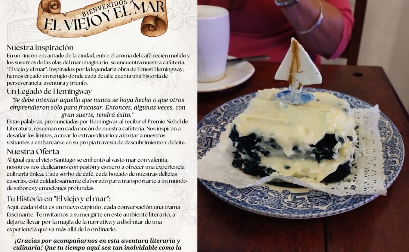 FOTO: El Viejo y el Mar: Rosario en La Habana, o un café con Hemingway en pleno centro. 
