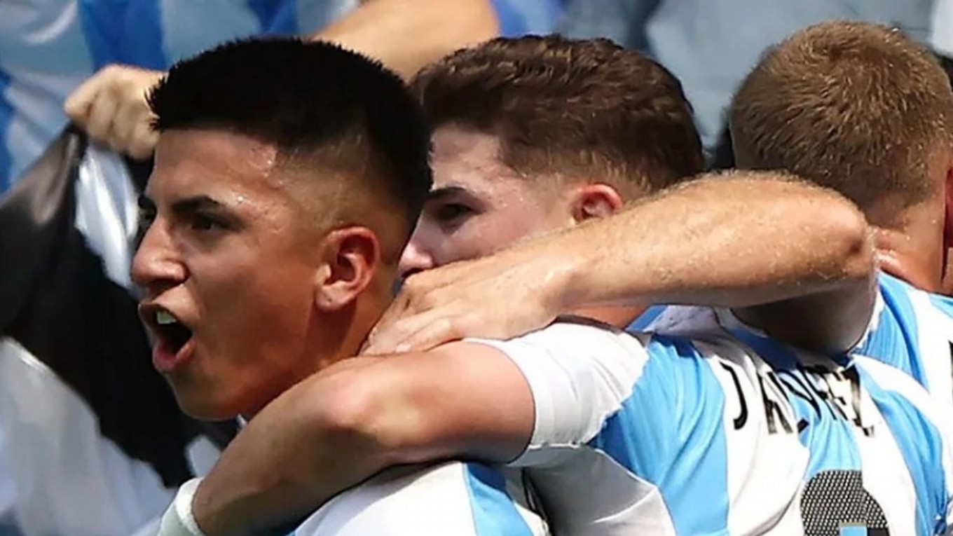 FOTO: La Selección argentina Sub 23 enfrenta a Irak (Foto: @Argentina).