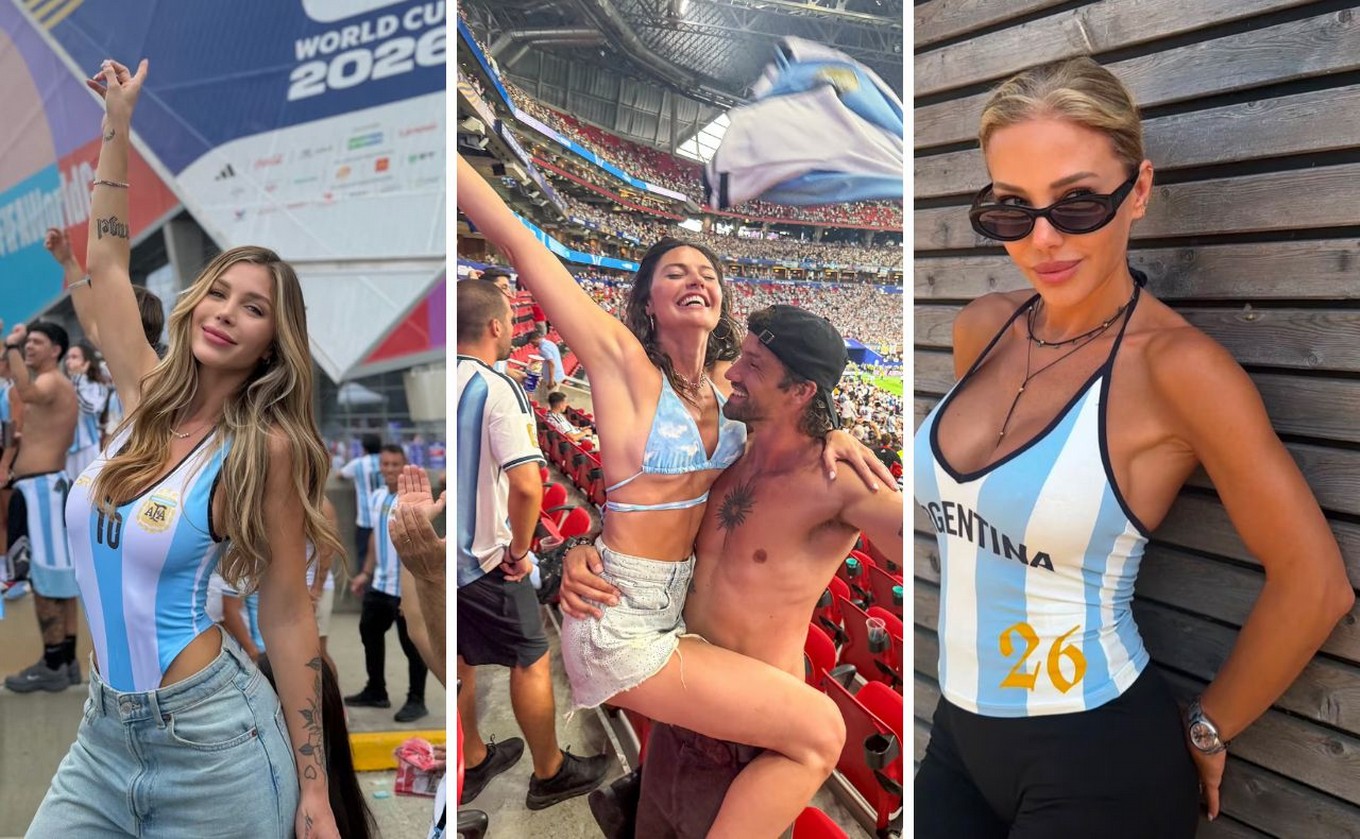Desde microbikini a body: los looks de las famosas argentinas para alentar a la selección