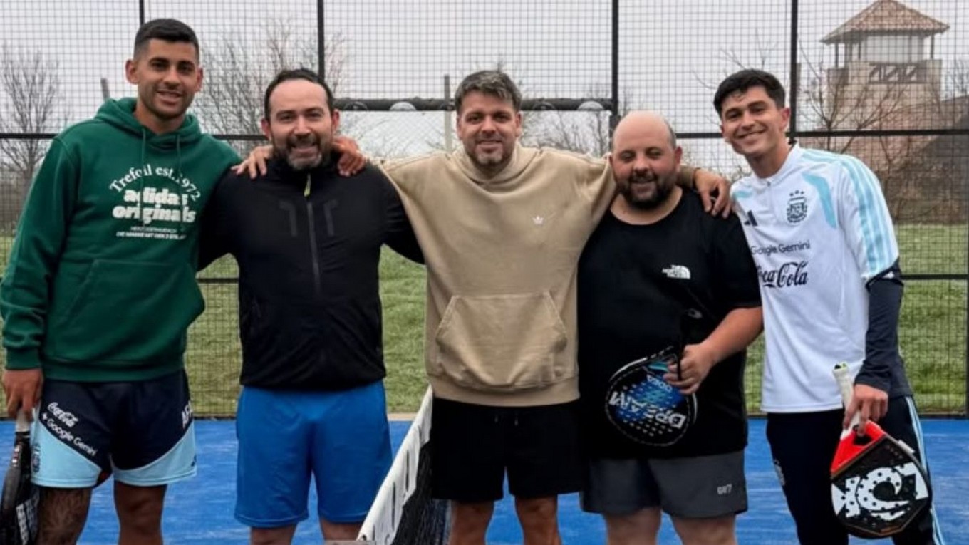 Nico Sattler compartió un partido de pádel con el Cuti Romero