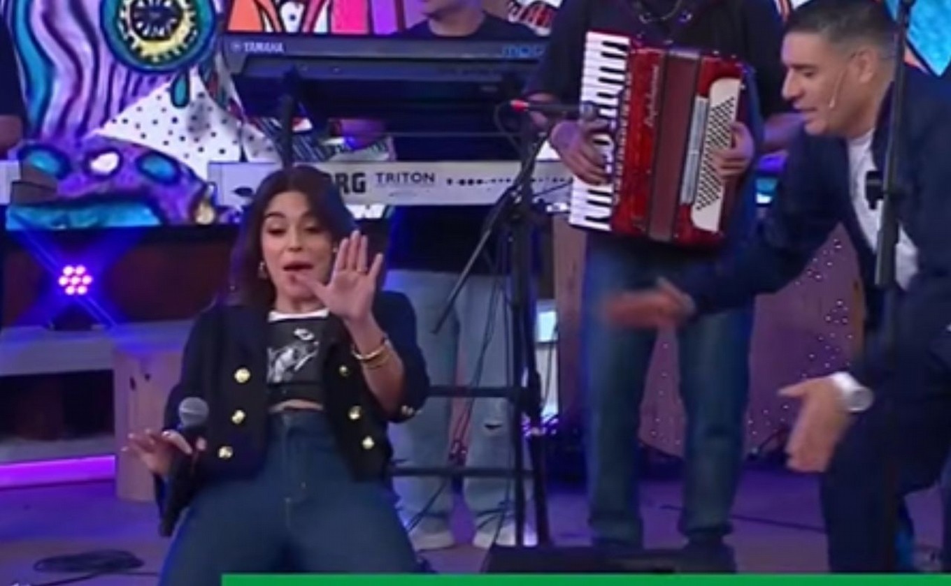 El blooper de Euge Quevedo en un programa de TV