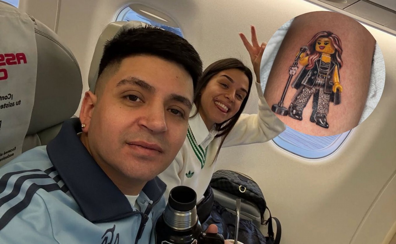 El marido de Euge Quevedo se hizo un tatuaje de ella y sorprendió a todos
